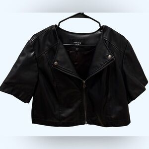 Torrid Faux Leather Moto Jacket Black Size 2X